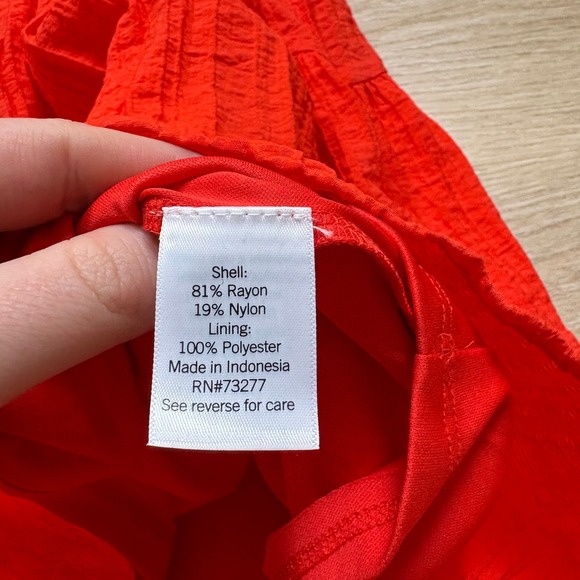 Nine West Sleeveless Gauze Maxi Dress Women's XXL Color Orange/Red - Picture 3 of 8